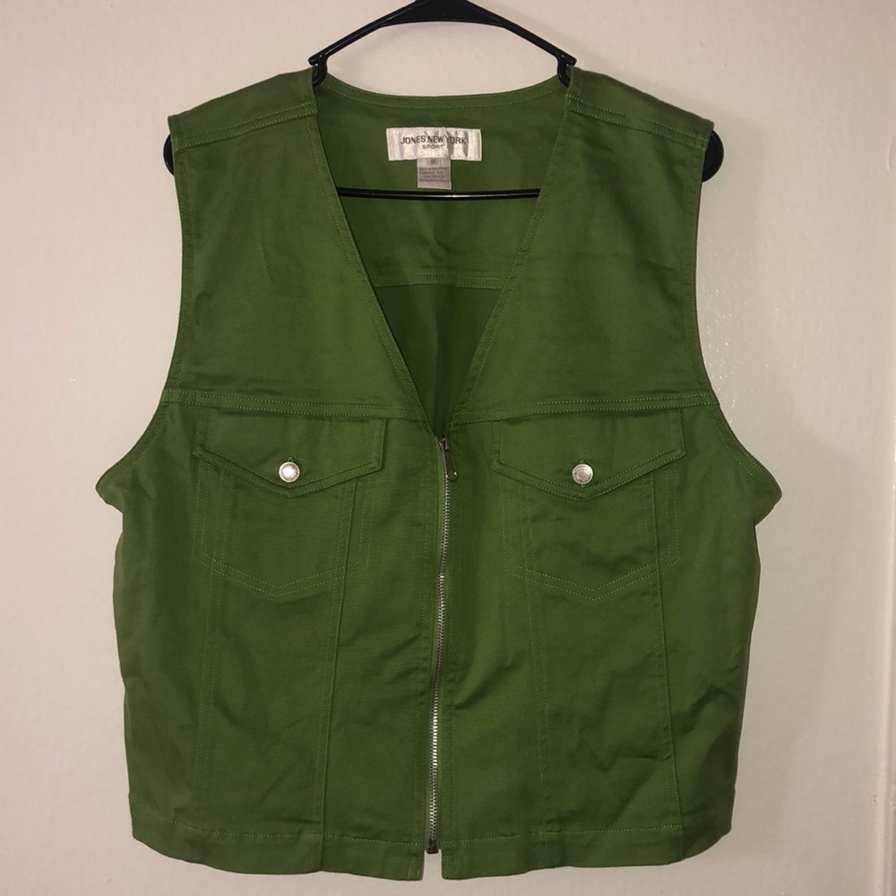 Women’s Green Jean Vest